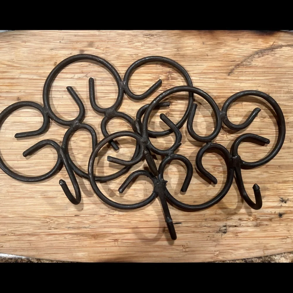 Rustic Brown industrial Metal Wall Decorative Scroll Hook